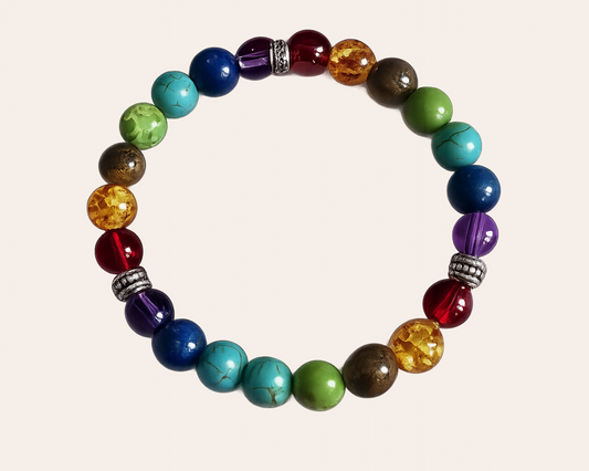 Perlenarmband mit Naturstein