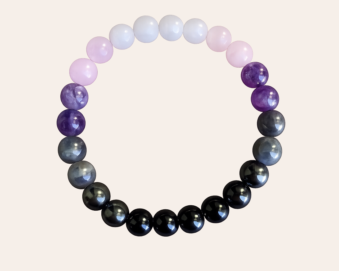 Empath Protection: Perlenarmband mit Naturstein