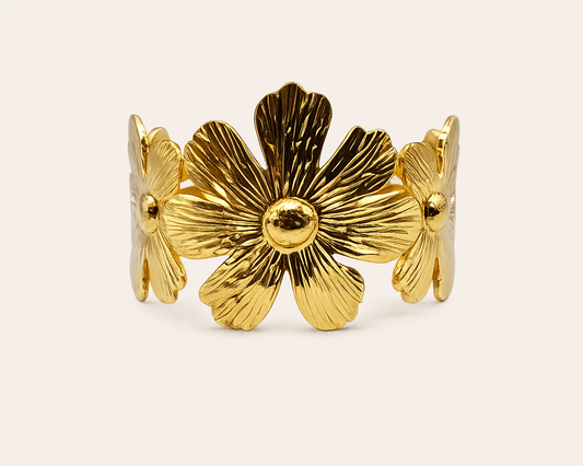 Ferien Klassischer Stil Blumen Edelstahl 304 Armreif In Masse