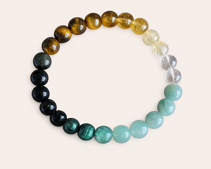 Prosperity: Perlenarmband mit Naturstein