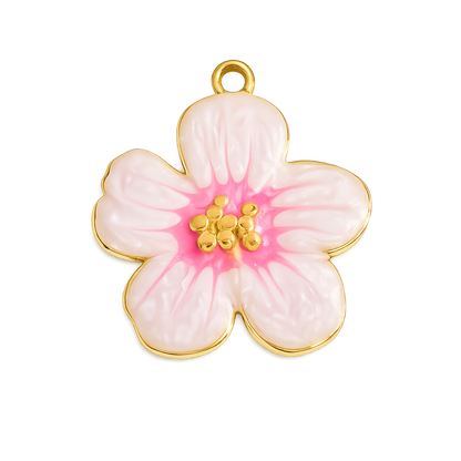 Blüten-Anhänger in Rosa & Gold
