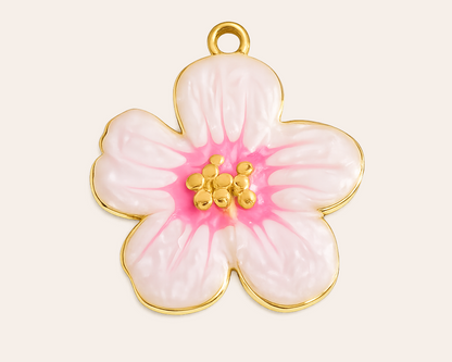 Blüten-Anhänger in Rosa & Gold