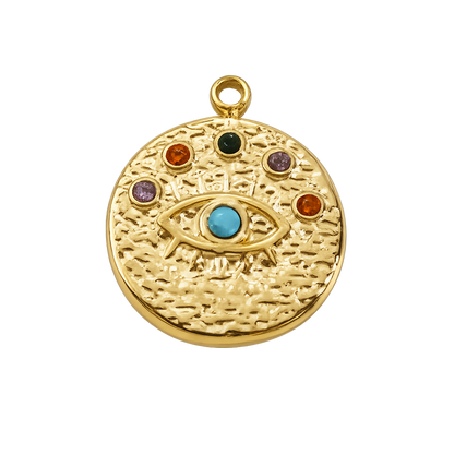 Stainles steel: Golden Eye of Providence charm