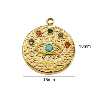 Stainles steel: Golden Eye of Providence charm