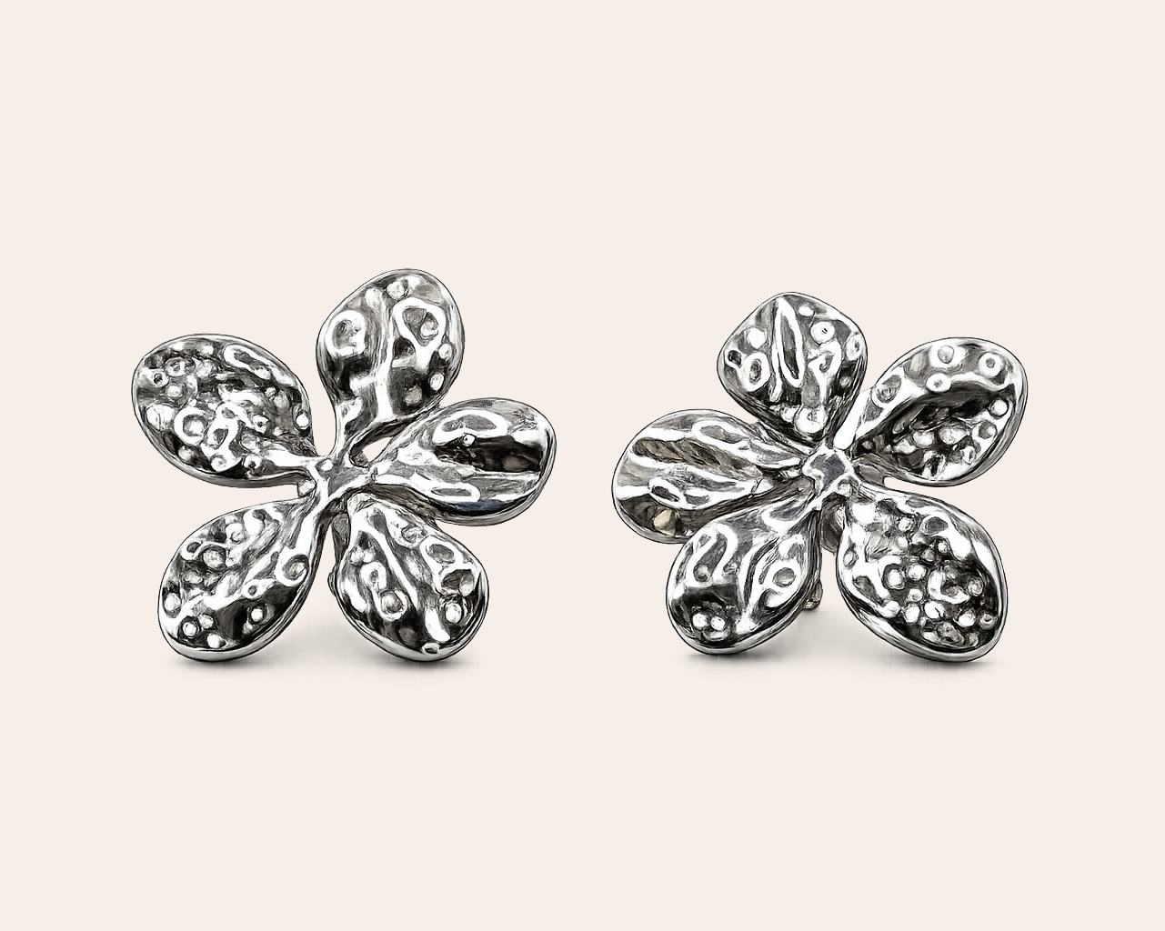 Klassische Blumen-Ohrringe aus Edelstahl 304 für Damen