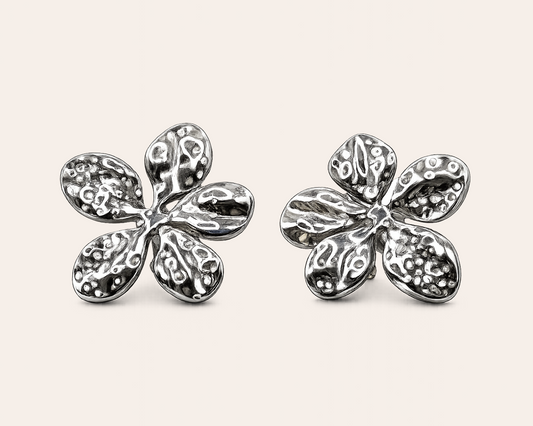 Klassische Blumen-Ohrringe aus Edelstahl 304 für Damen