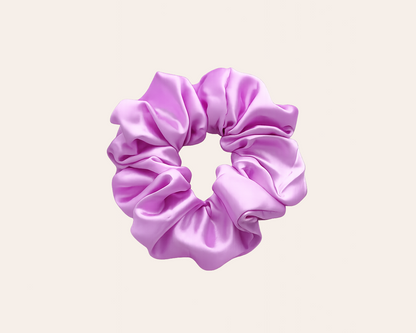 Lavender satin scrunchie