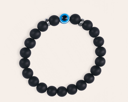 Good Luck & protection: Perlenarmband mit Naturstein