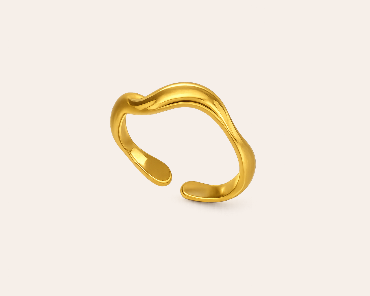 Minimalist gold plated stainless steel ring