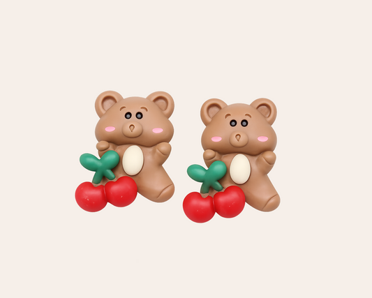 Minis: Niedliche Kinderohrclips aus Harz – Bear