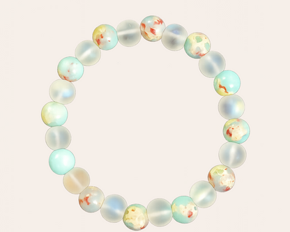 New Beginnings: Handgemachtes Perlenarmband mit Naturstein