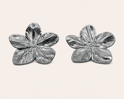 Ohrringe aus Edelstahl: Blume