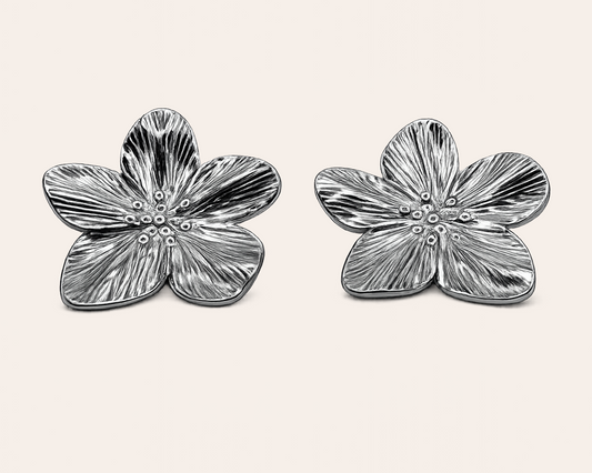 Ohrringe aus Edelstahl: Blume