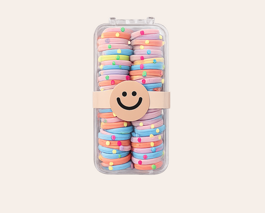 Schmucku Minis – Pastel Mini-Haargummis für Mädchen (60er-Box)
