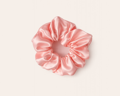 Rosa Satin-Haargummi