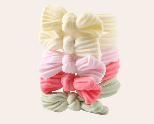 Schmucku Minis – Schleifen-Haargummis im koreanischen Stil (5er-Set)