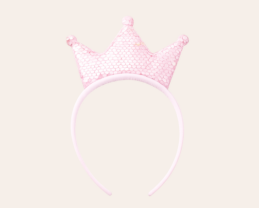 Schmucku Minis – Glitzerndes Prinzessinnen-Kronen Haarband für Mädchen:Pink