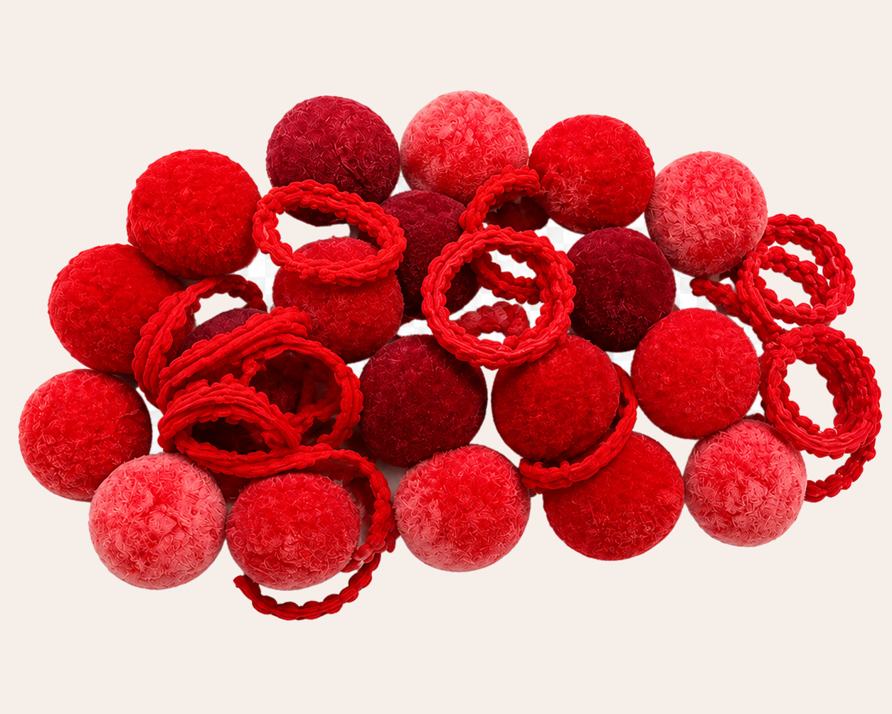 Schmucku Minis – Flauschige Haarball-Haargummis für Mädchen (20er-Set)