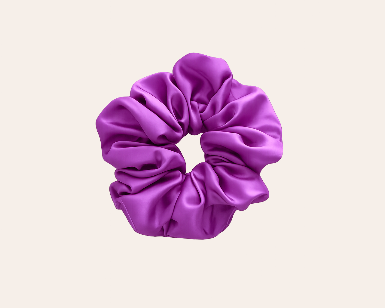 Lila Satin-Haargummi – Elegant & Stilvoll