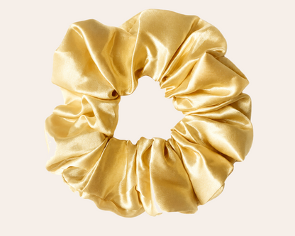 Hellgelber Satin-Haargummi