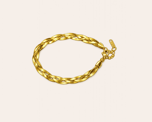 Edelstahl-Armband im Snake-Style – Goldfarbe