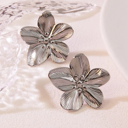 Ohrringe aus Edelstahl 304: Blume
