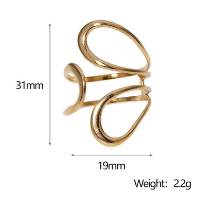 Offener Ring: Geometrisch Wasserfest Anlaufgeschützt