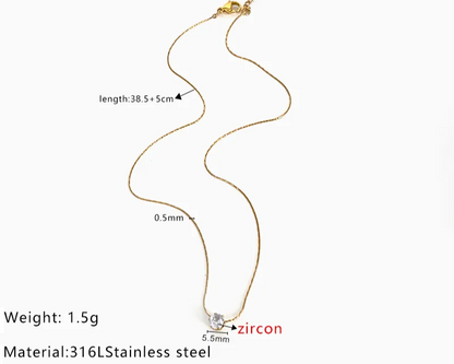 O-förmige Kette aus Edelstahl 316L