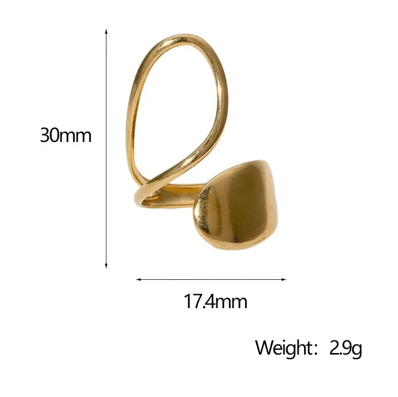 Offener Ring: Wasserfest Geometrisch, Rund, Oval