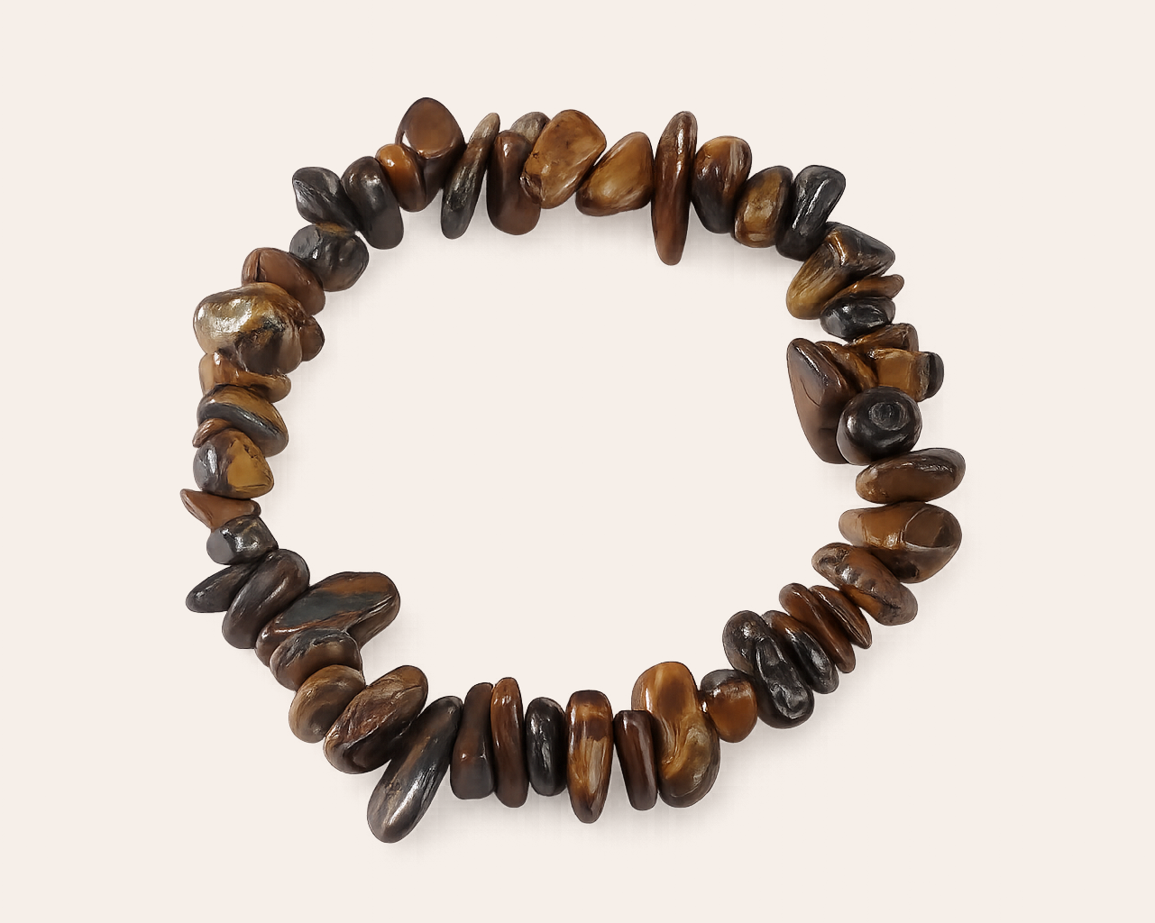Naturstein Perlenarmband – Elastisches Armband aus Edelstein-Chips
