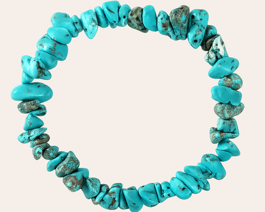 Turquoise chip stone bracelet