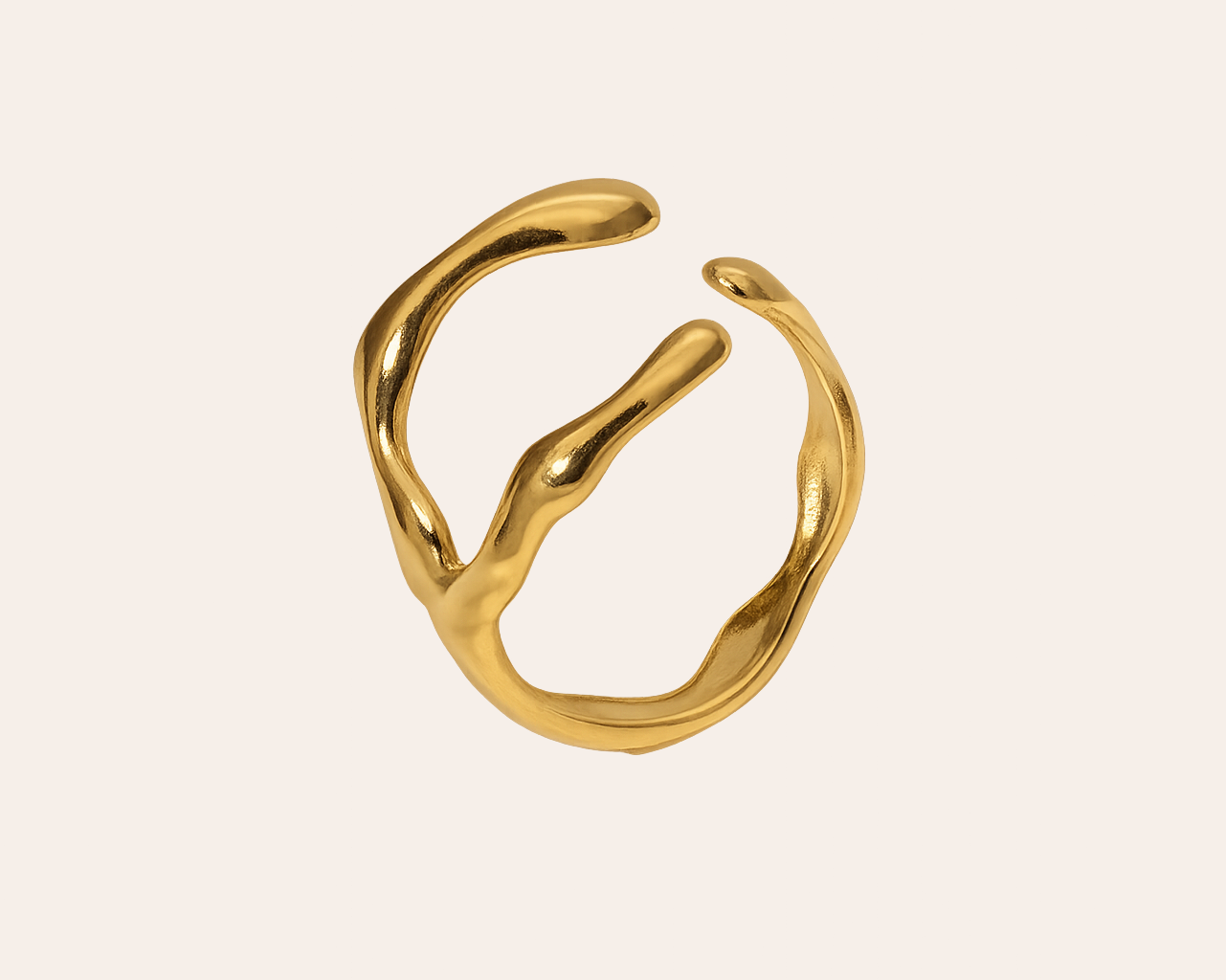 Edelstahl 304 Elegant Retro Wasserfest Anlaufgeschützt Offener Ring