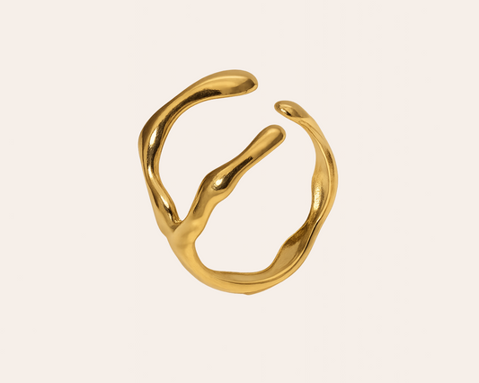 Edelstahl 304 Elegant Retro Wasserfest Anlaufgeschützt Offener Ring