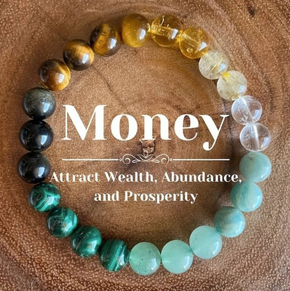 Prosperity: Perlenarmband mit Naturstein