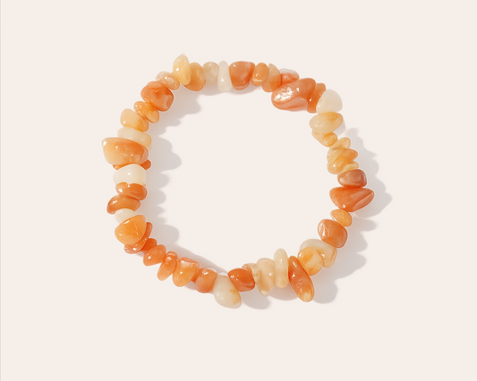 chakra bracelet with carnelian and agate