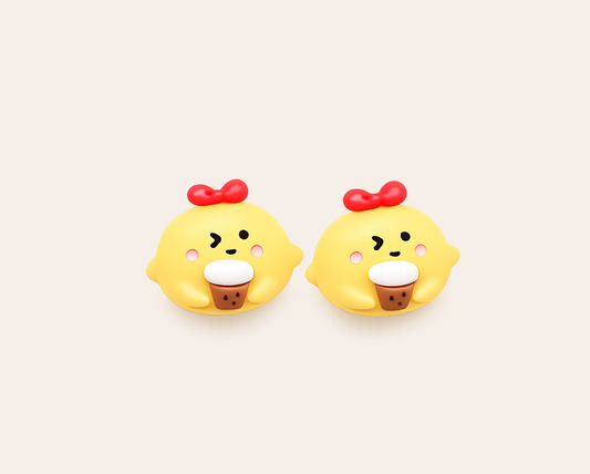Minis: Niedliche Kinderohrringe aus Harz – Chicks