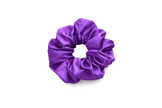 Violetter Satin-Haargummi – Elegant & Stilvoll