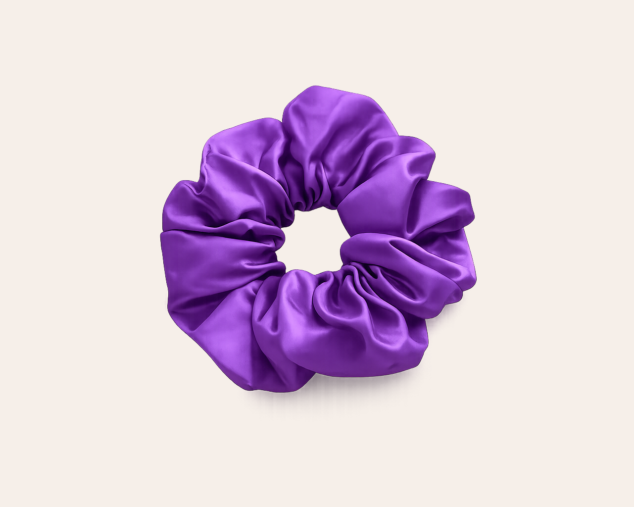 Violetter Satin-Haargummi – Elegant & Stilvoll