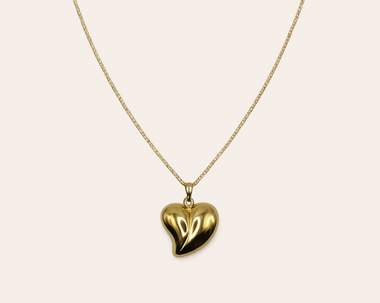 Halskette Damen – Goldfarbene Herzform