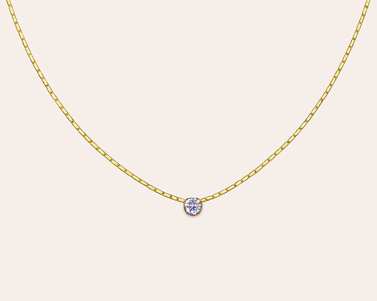 O-förmige Kette aus Edelstahl- Goldfarbig