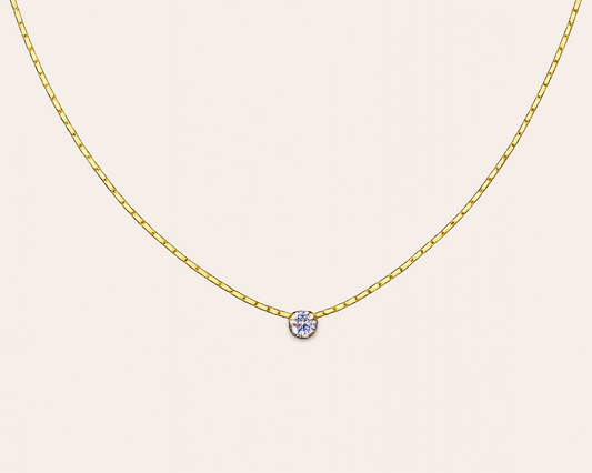 O-förmige Kette aus Edelstahl- Goldfarbig