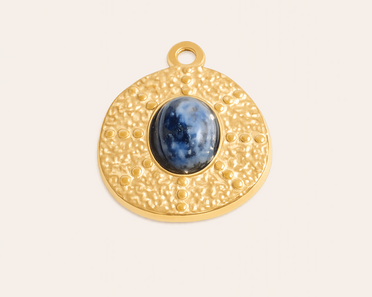 Charm with blue stone