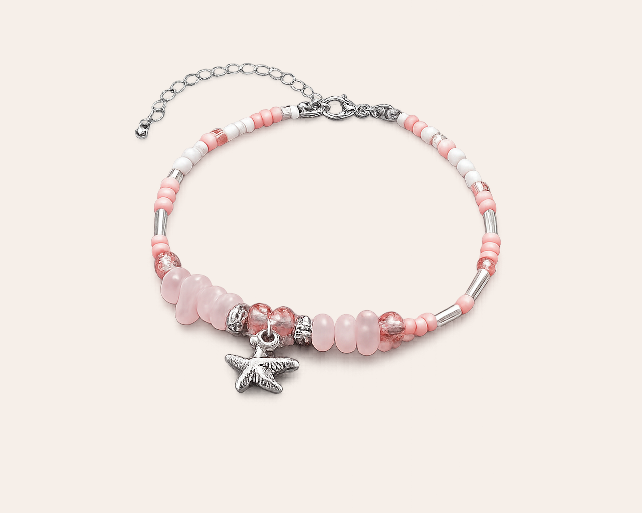 Pink starfish bracelet