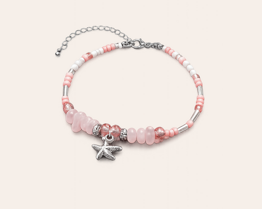 Pink starfish bracelet