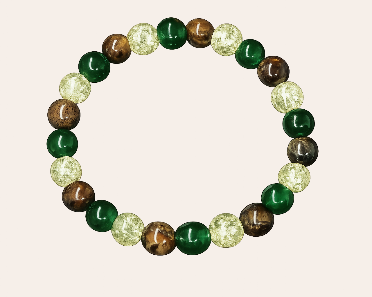 Prosperity: Perlenarmband mit Naturstein