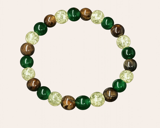 Prosperity: Perlenarmband mit Naturstein