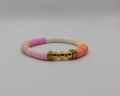 🌈 Handgemachtes Armband – Bunt & Gold für gute Laune am Handgelenk 🌈