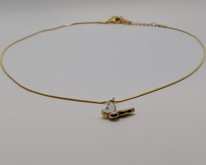 Damen-Halskette mit Schmetterling-Anhänger aus Edelstahl