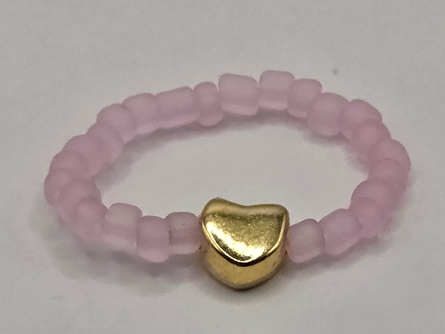 💗 Handgemachter Ring mit pinken Perlen &amp; Herz – verspielt &amp; romantisch