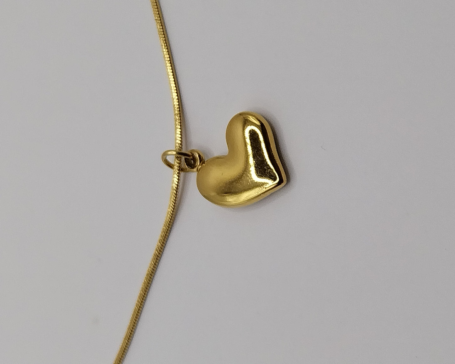 Damen-Halskette mit Herz-Anhänger aus Edelstahl – Goldfarben & wasserfest